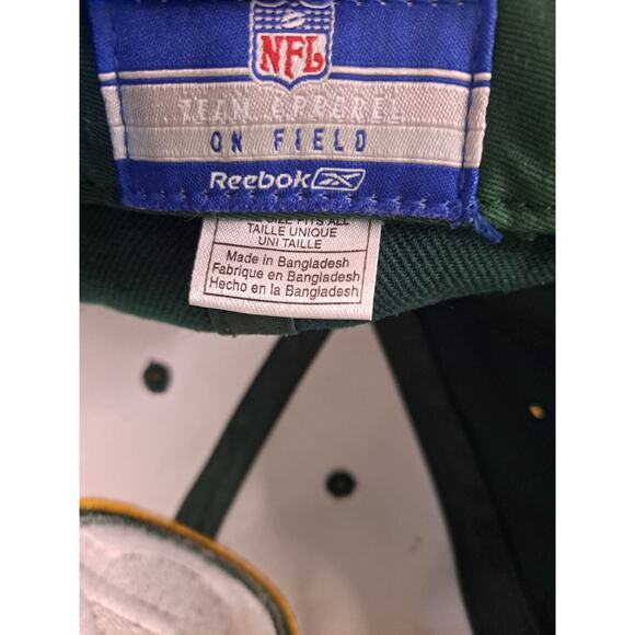 NFL Reebok On‎ Field Green Bay Packers Hook and Loop Adjustable Back Hat - Picture 6 of 7